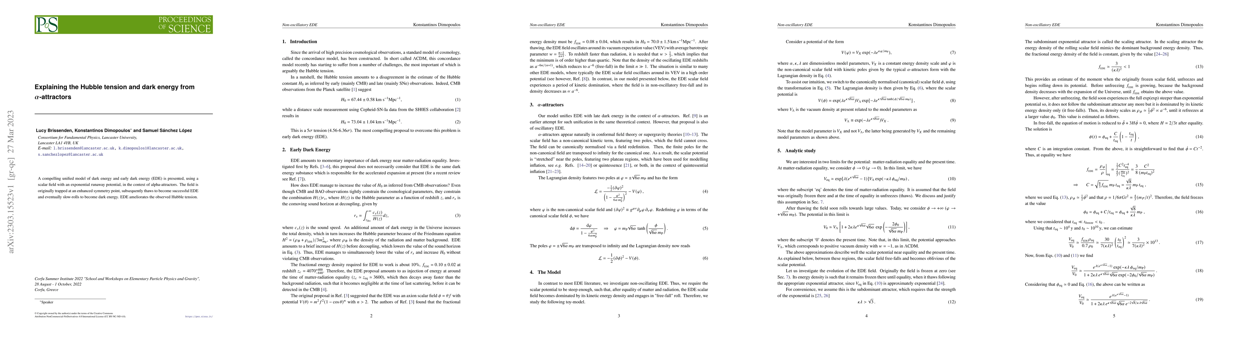 Thumbnail for Explaining the Hubble tension and dark energy from alpha-attractors