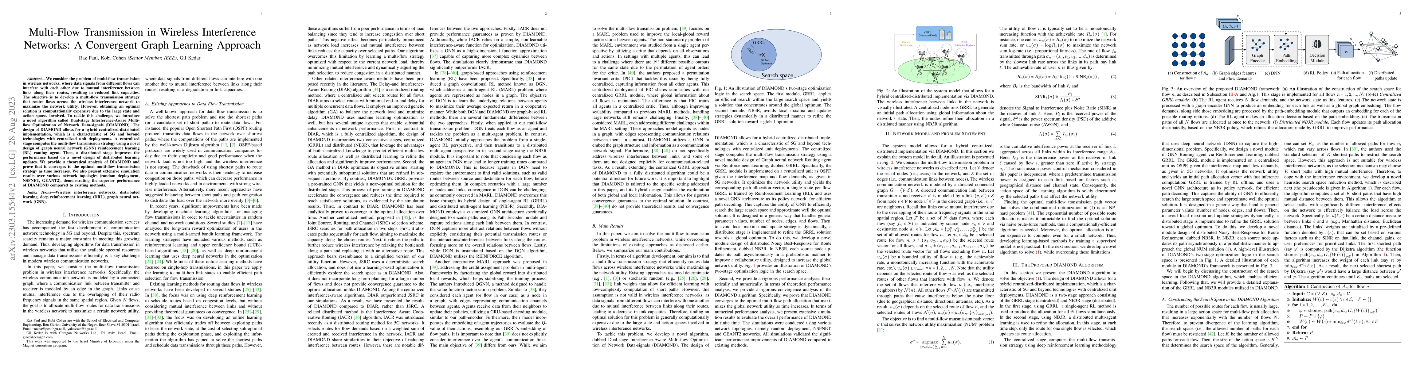 Thumbnail for Multi-Flow Transmission in Wireless Interference Networks: A Convergent
  Graph Learning Approach