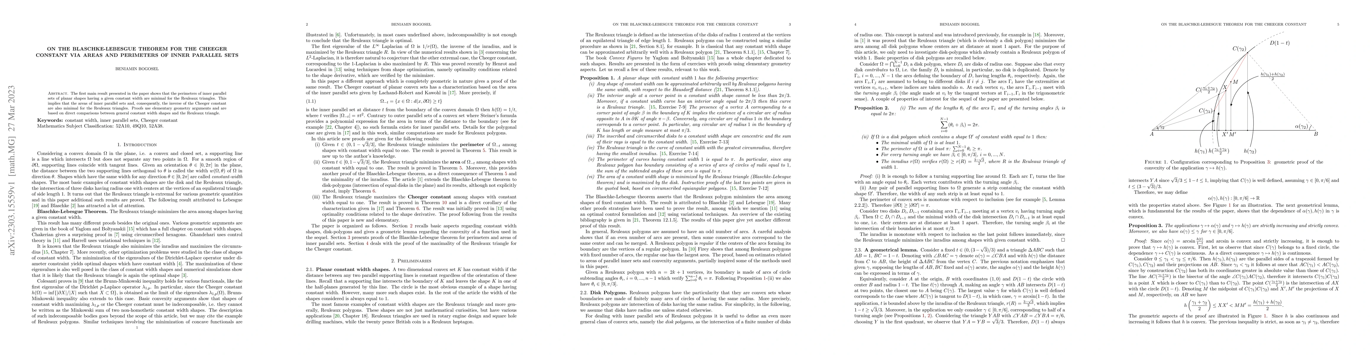Thumbnail for On the Blaschke-Lebesgue theorem for the Cheeger constant via areas and
  perimeters of inner parallel sets