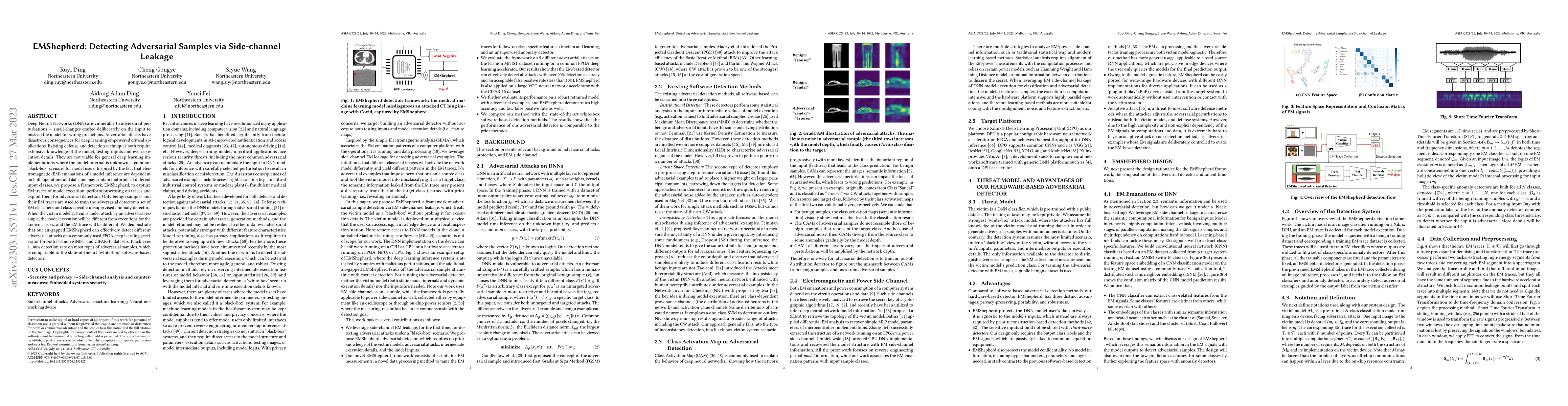 Thumbnail for EMShepherd: Detecting Adversarial Samples via Side-channel Leakage