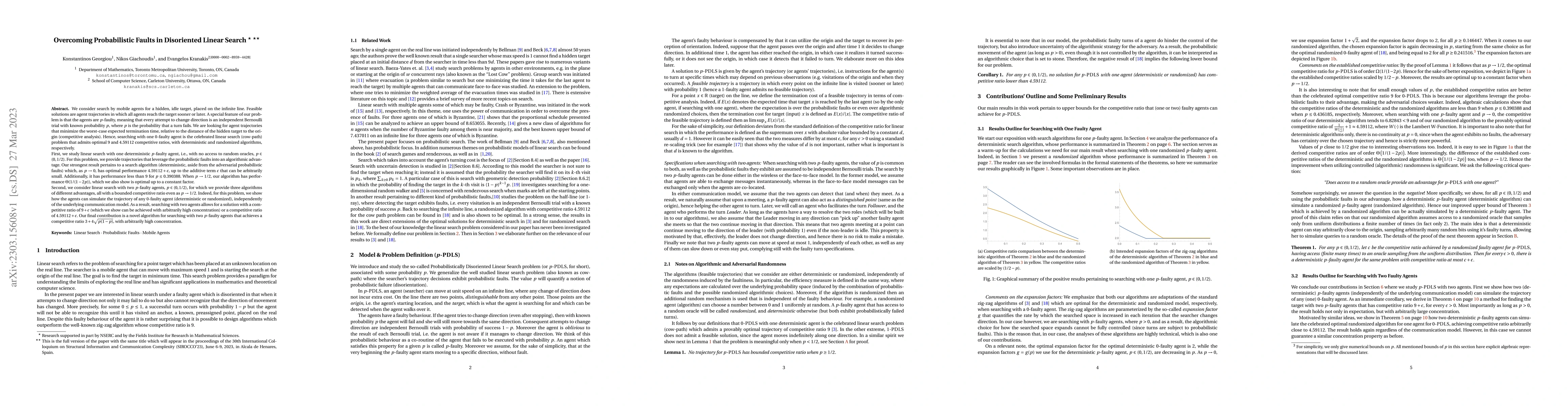Thumbnail for Overcoming Probabilistic Faults in Disoriented Linear Search