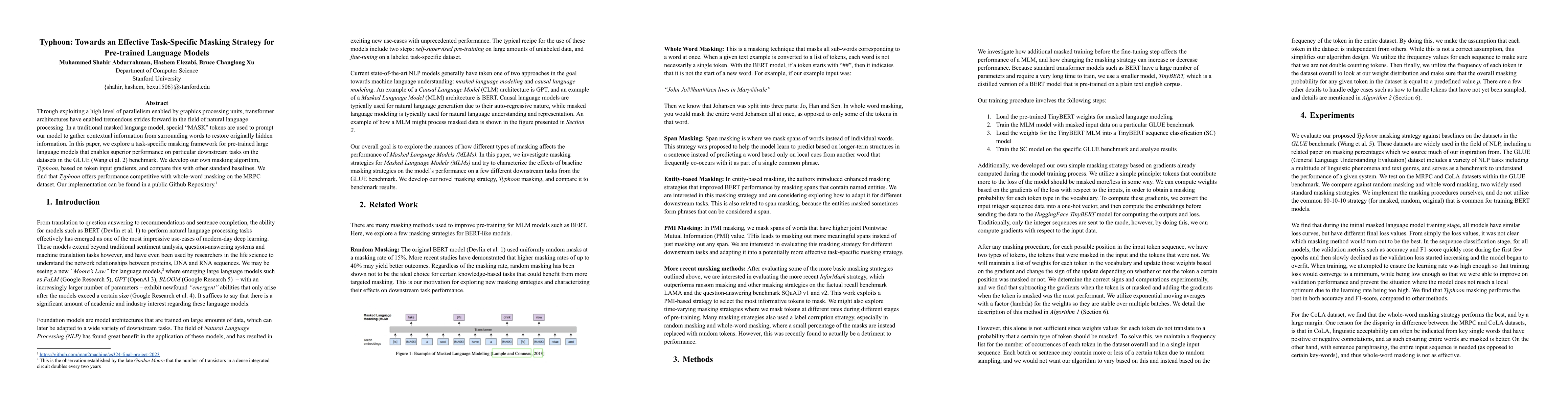 Thumbnail for Typhoon: Towards an Effective Task-Specific Masking Strategy for
  Pre-trained Language Models