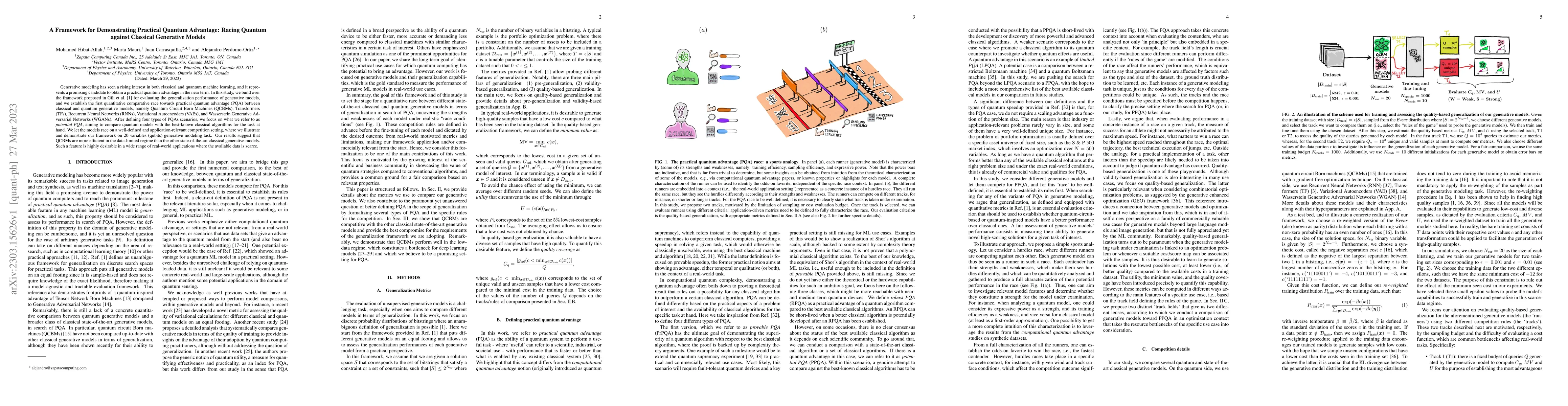Thumbnail for A Framework for Demonstrating Practical Quantum Advantage: Racing
  Quantum against Classical Generative Models