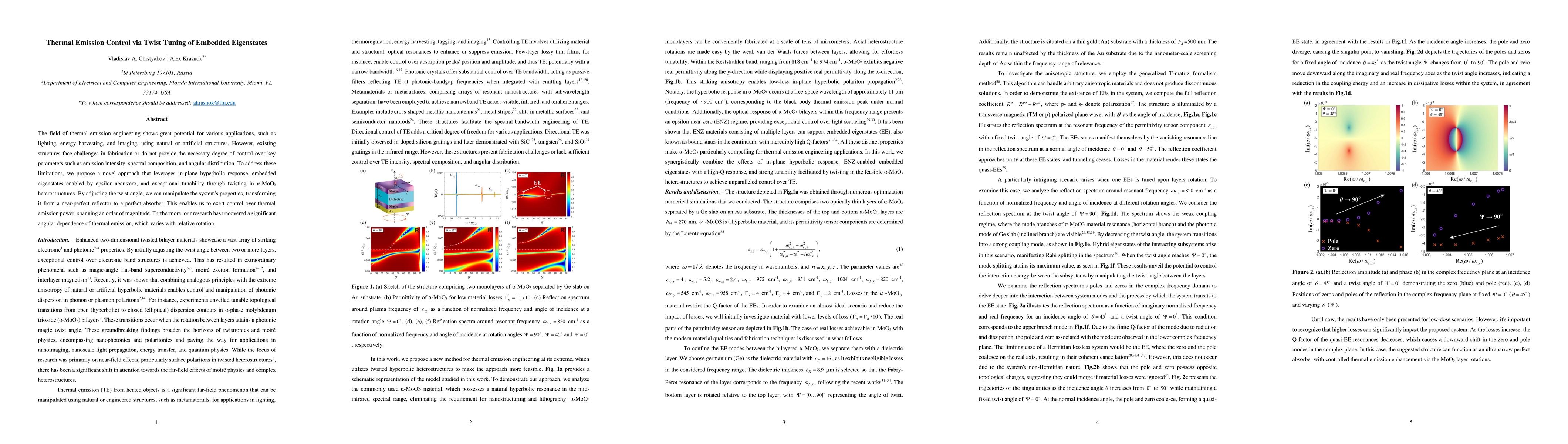 Thumbnail for Thermal Emission Control via Twist Tuning of Embedded Eigenstates