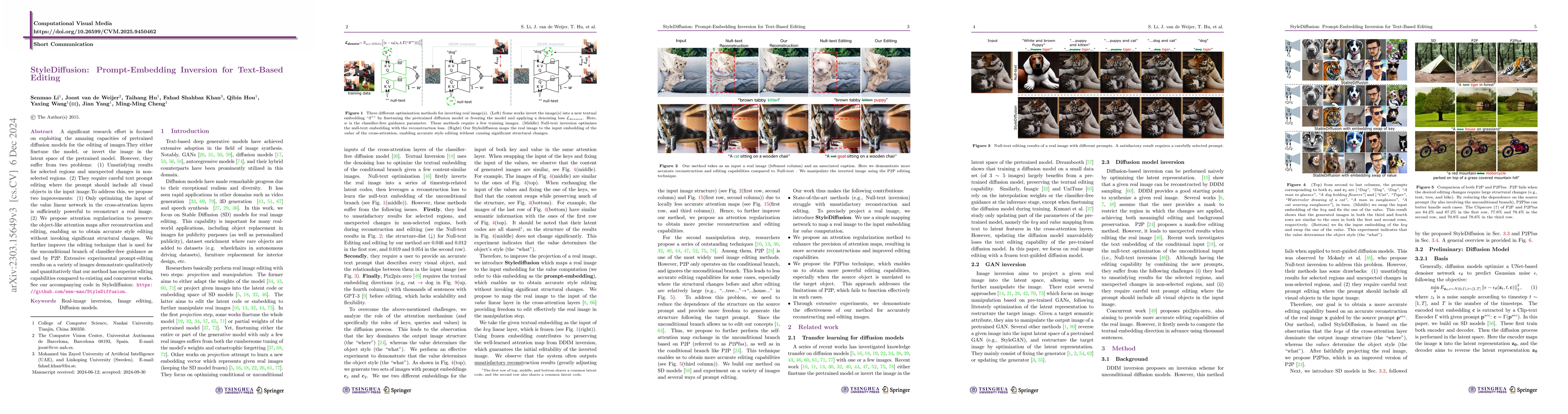 Thumbnail for StyleDiffusion: Prompt-Embedding Inversion for Text-Based Editing