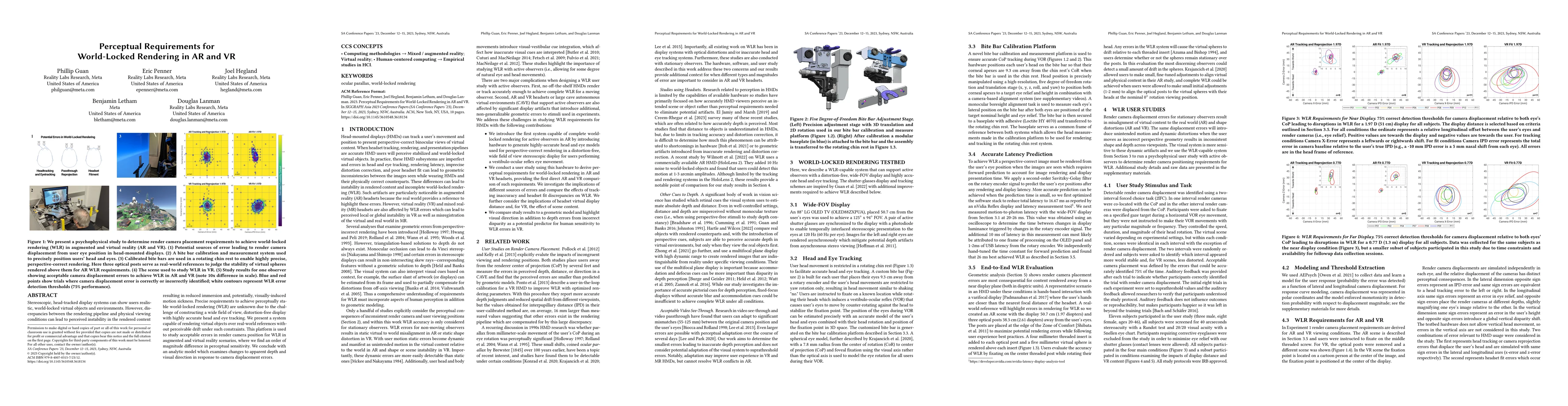 Thumbnail for Perceptual Requirements for World-Locked Rendering in AR and VR