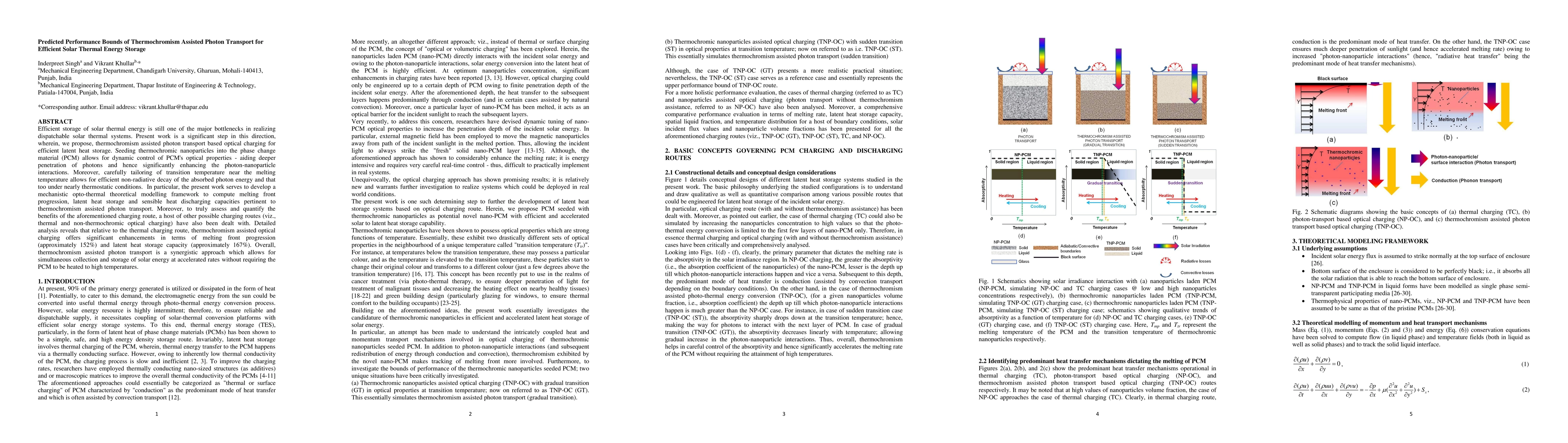 Thumbnail for Predicted Performance Bounds of Thermochromism Assisted Photon Transport
  for Efficient Solar Thermal Energy Storage