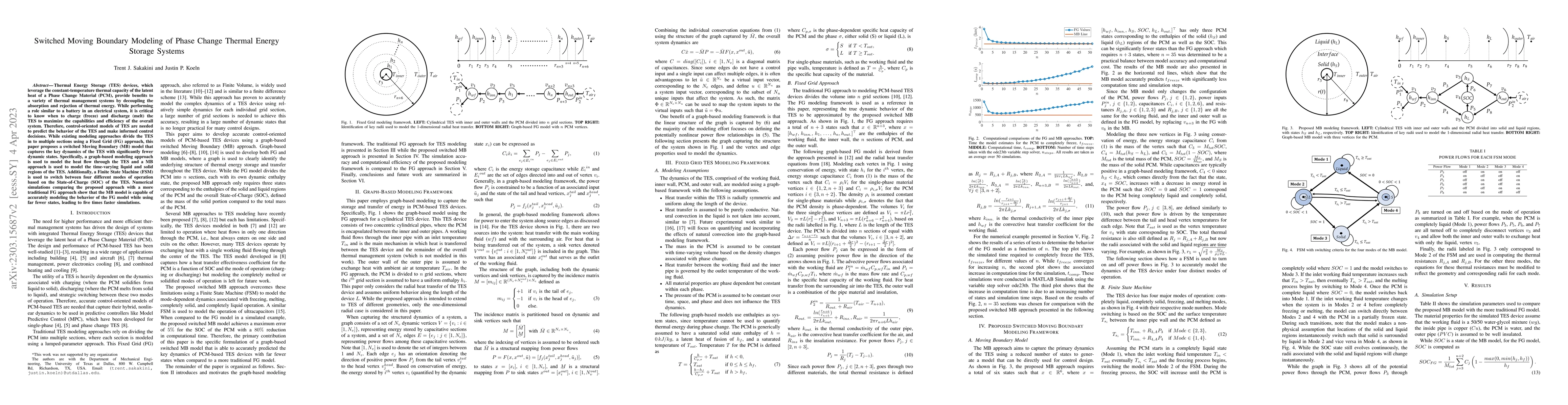 Thumbnail for Switched Moving Boundary Modeling of Phase Change Thermal Energy Storage
  Systems