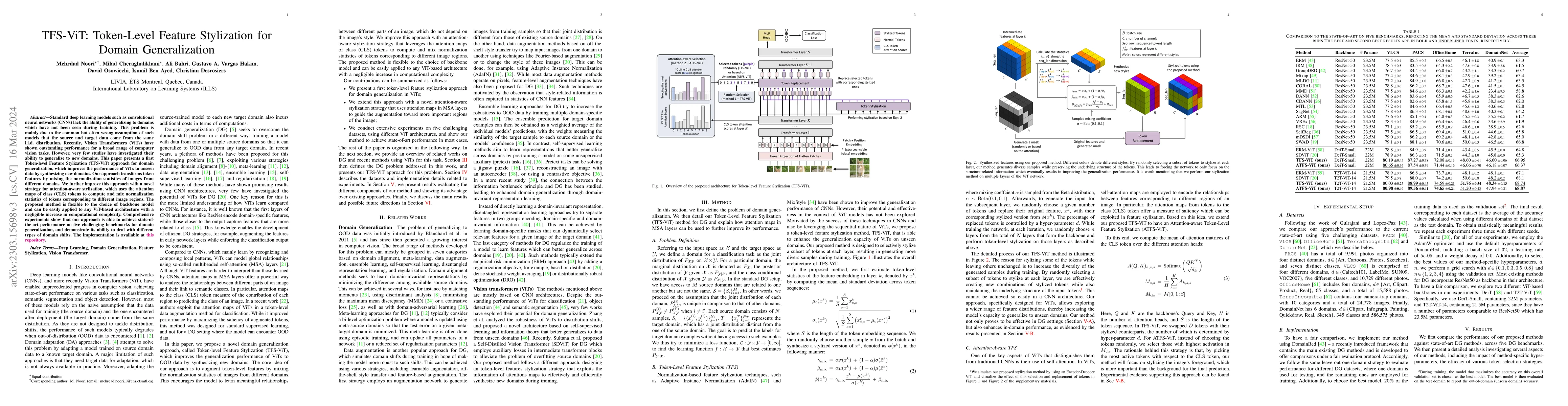 Thumbnail for TFS-ViT: Token-Level Feature Stylization for Domain Generalization