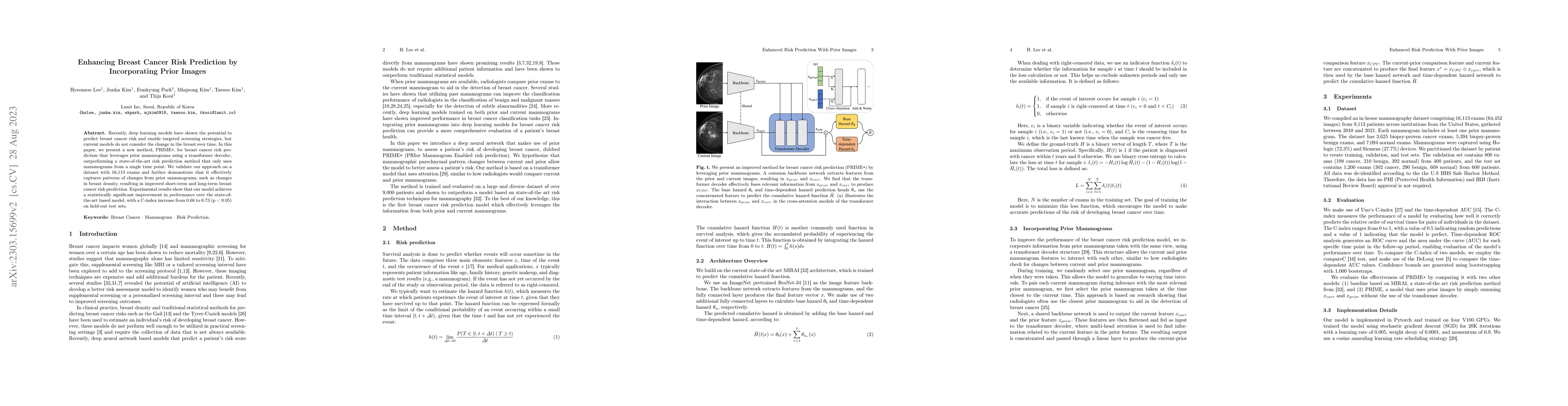 Thumbnail for Enhancing Breast Cancer Risk Prediction by Incorporating Prior Images