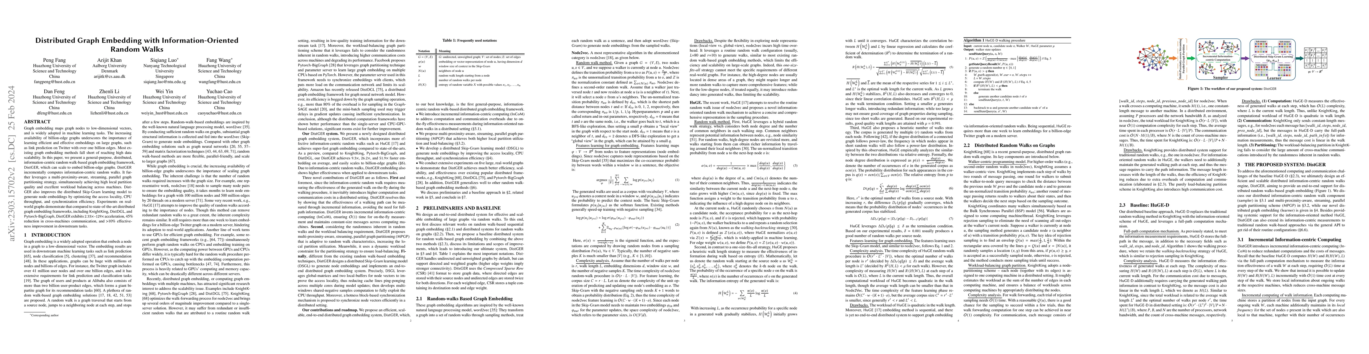 Thumbnail for Distributed Graph Embedding with Information-Oriented Random Walks