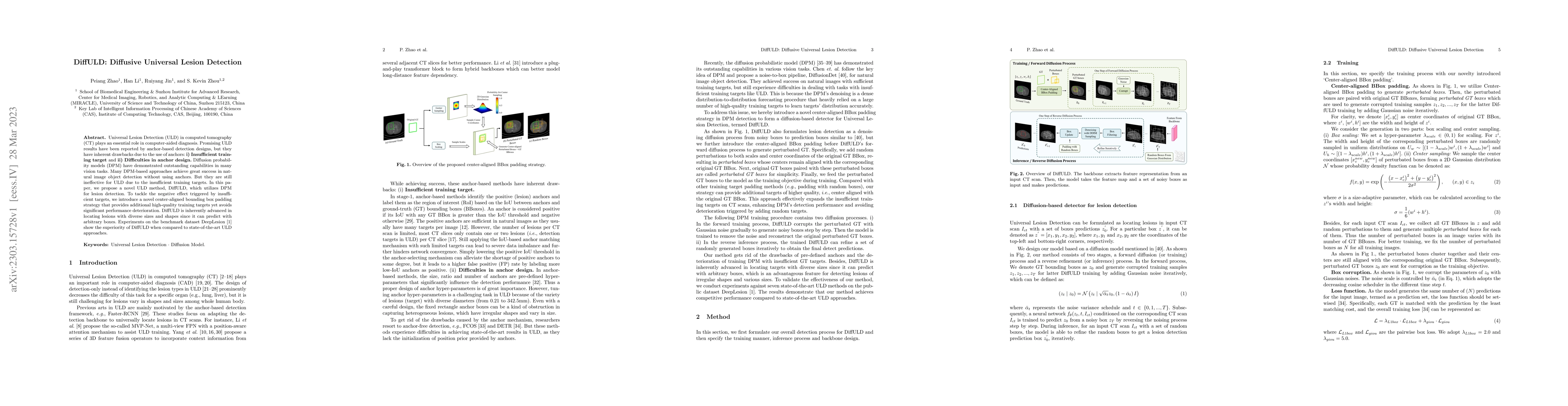 Thumbnail for DiffULD: Diffusive Universal Lesion Detection