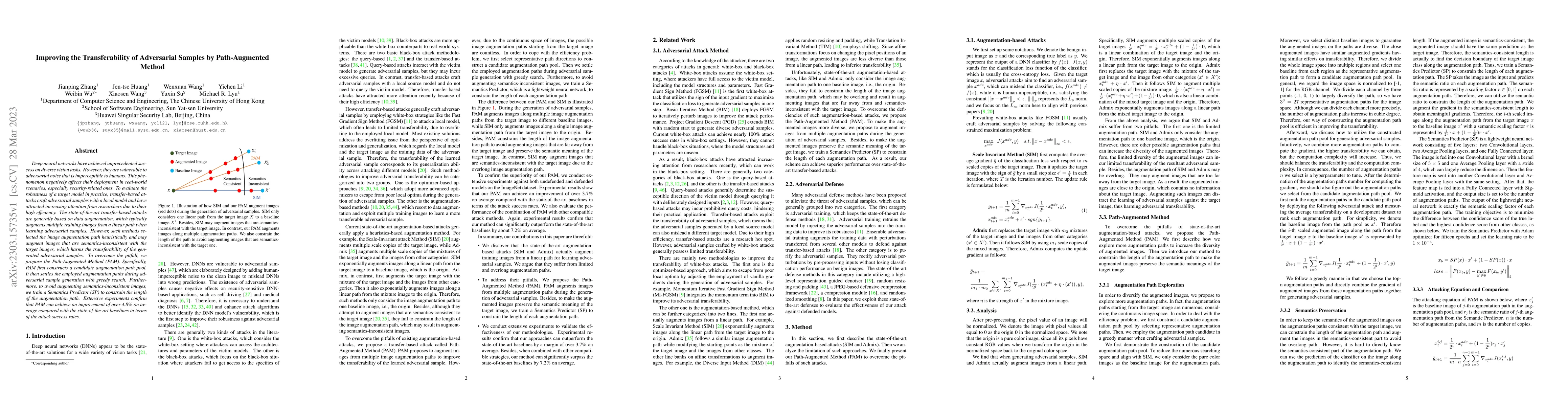 Thumbnail for Improving the Transferability of Adversarial Samples by Path-Augmented
  Method
