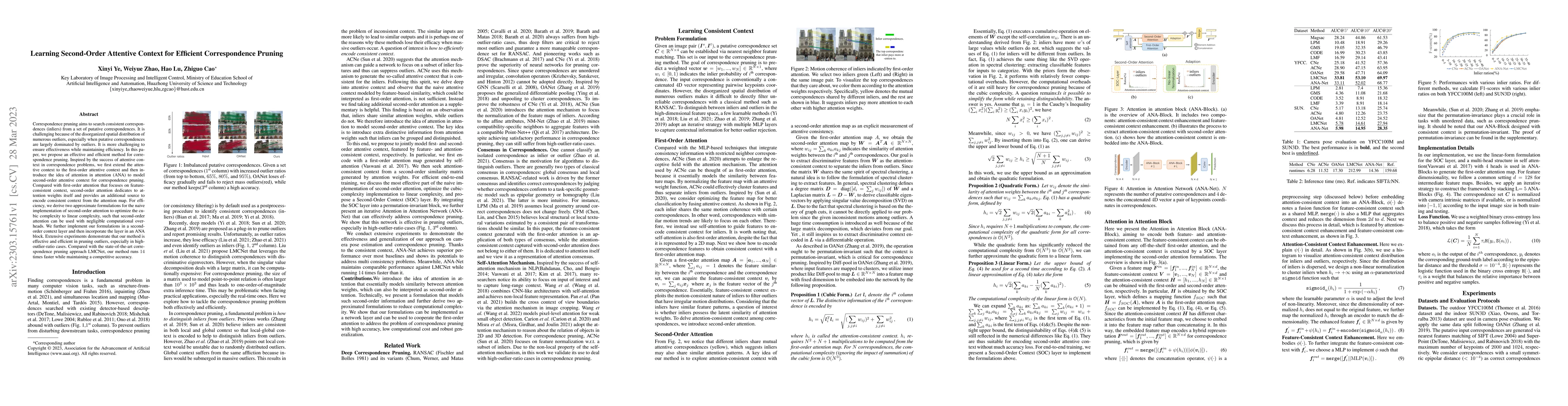 Thumbnail for Learning Second-Order Attentive Context for Efficient Correspondence
  Pruning