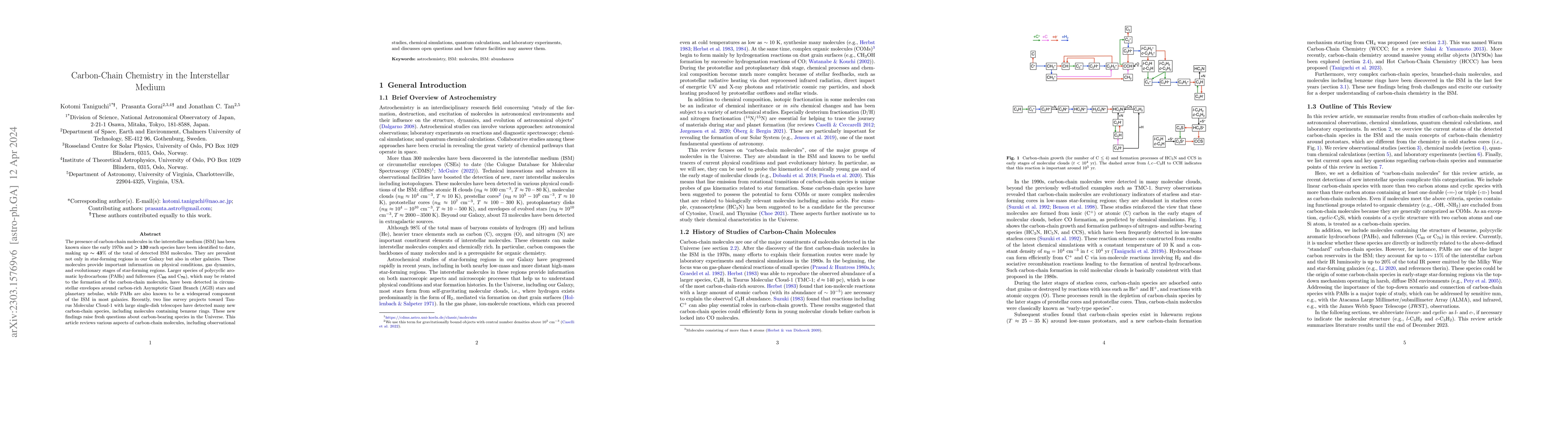 Thumbnail for Carbon-Chain Chemistry in the Interstellar Medium