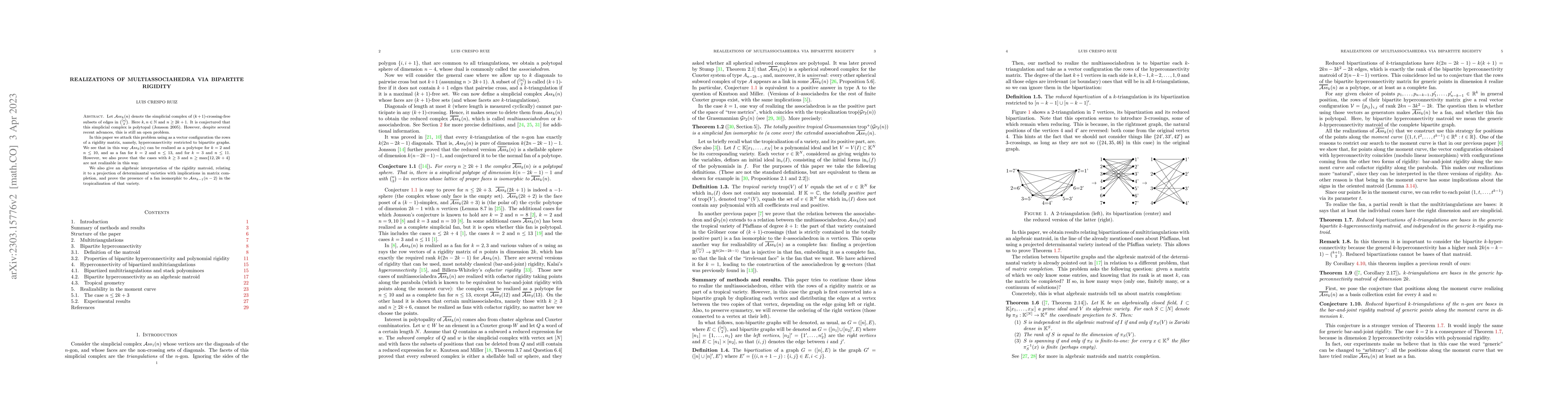 Thumbnail for Realizations of multiassociahedra via bipartite rigidity