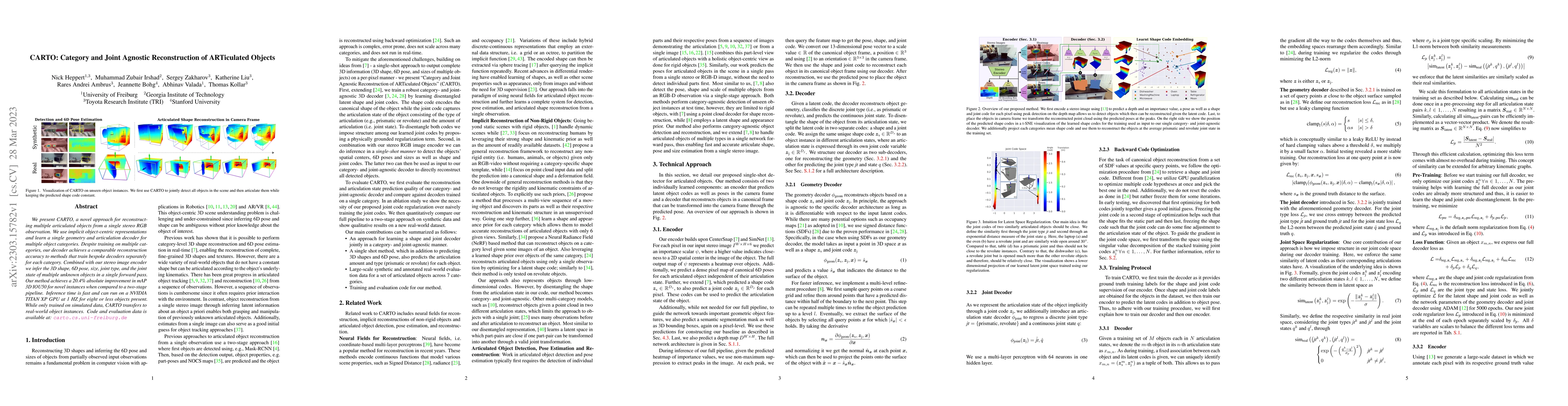 Thumbnail for CARTO: Category and Joint Agnostic Reconstruction of ARTiculated Objects