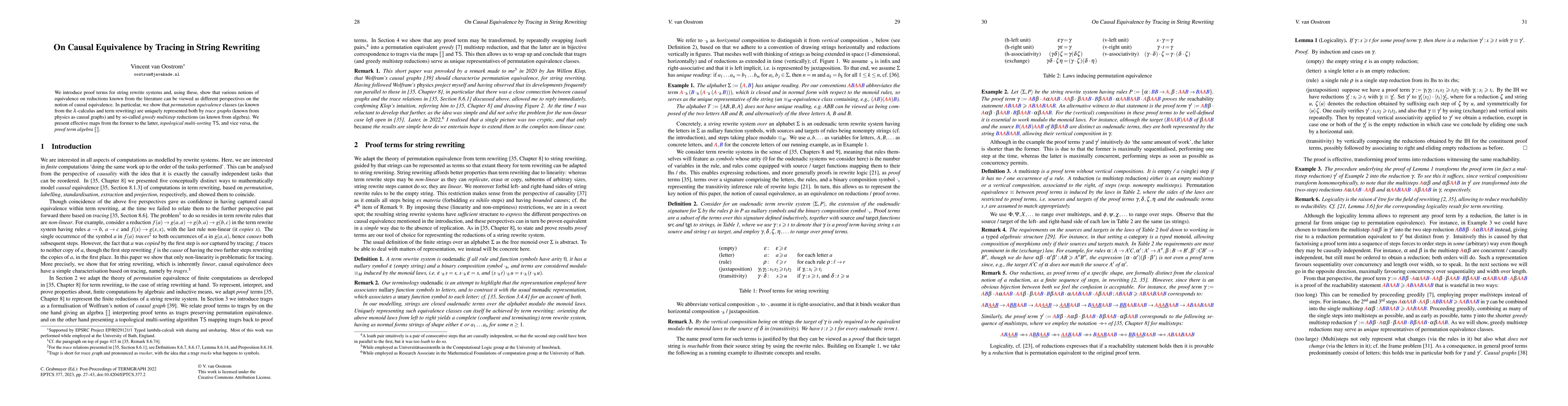 Thumbnail for On Causal Equivalence by Tracing in String Rewriting