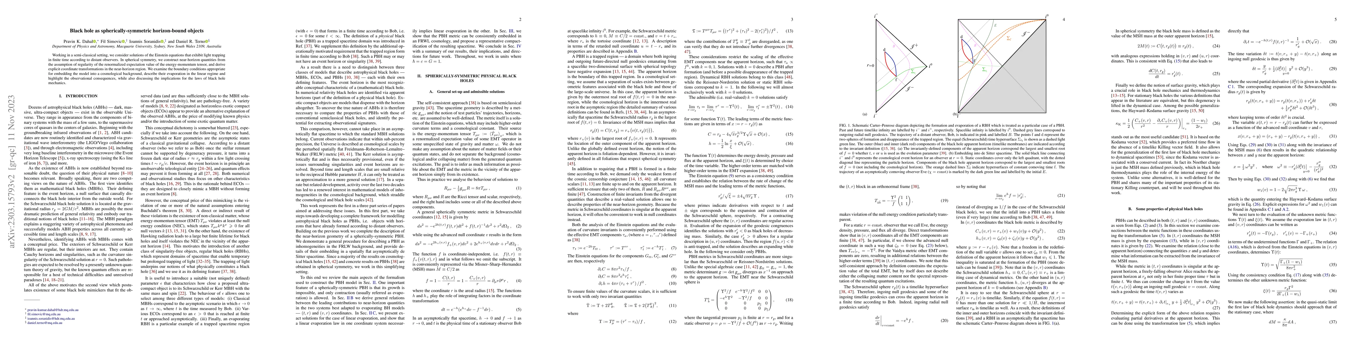 Thumbnail for Black holes as spherically-symmetric horizon-bound objects