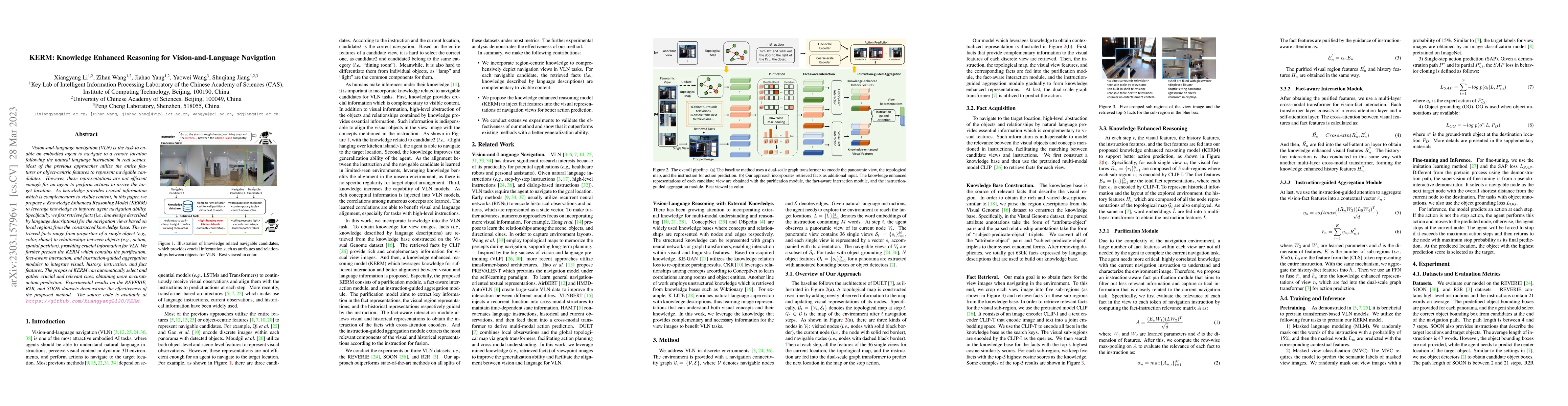 Thumbnail for KERM: Knowledge Enhanced Reasoning for Vision-and-Language Navigation