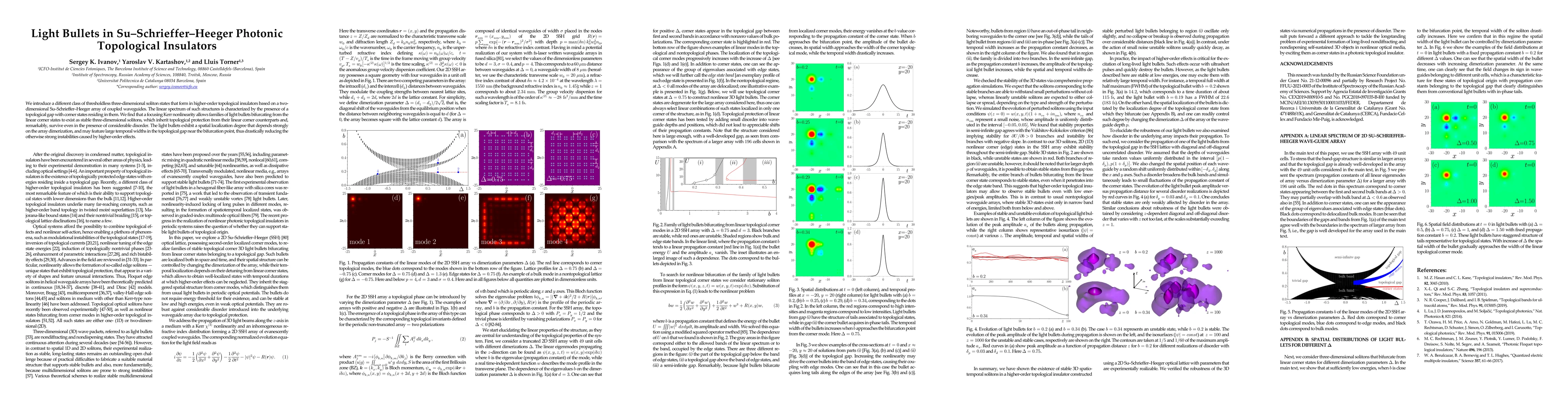 Thumbnail for Light bullets in Su-Schrieffer-Heeger photonic topological insulators
