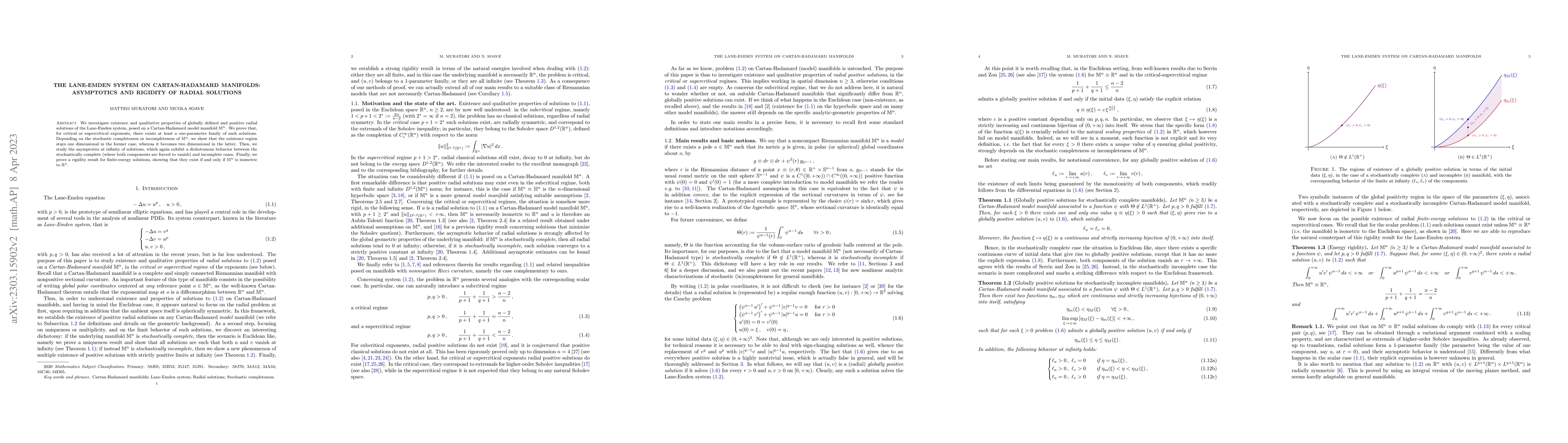 Thumbnail for The Lane-Emden system on Cartan-Hadamard manifolds: asymptotics and
  rigidity of radial solutions