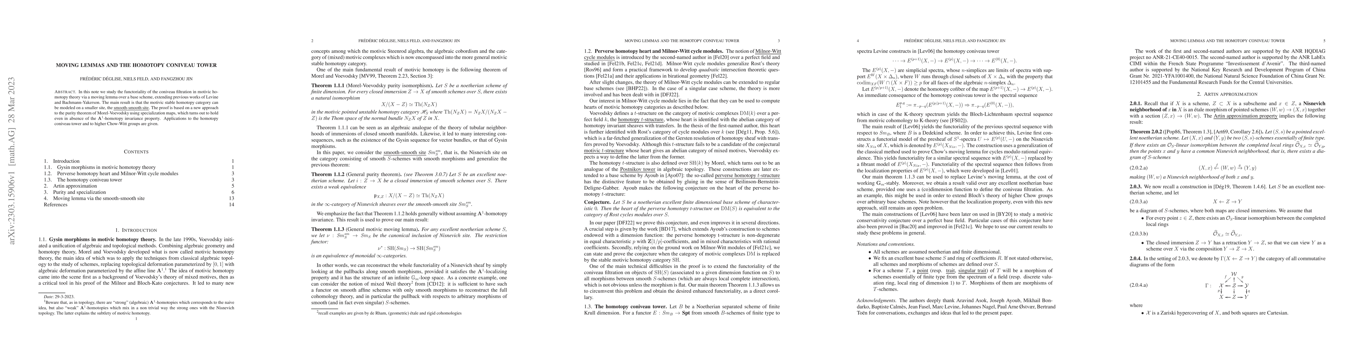 Thumbnail for Moving lemmas and the homotopy coniveau tower