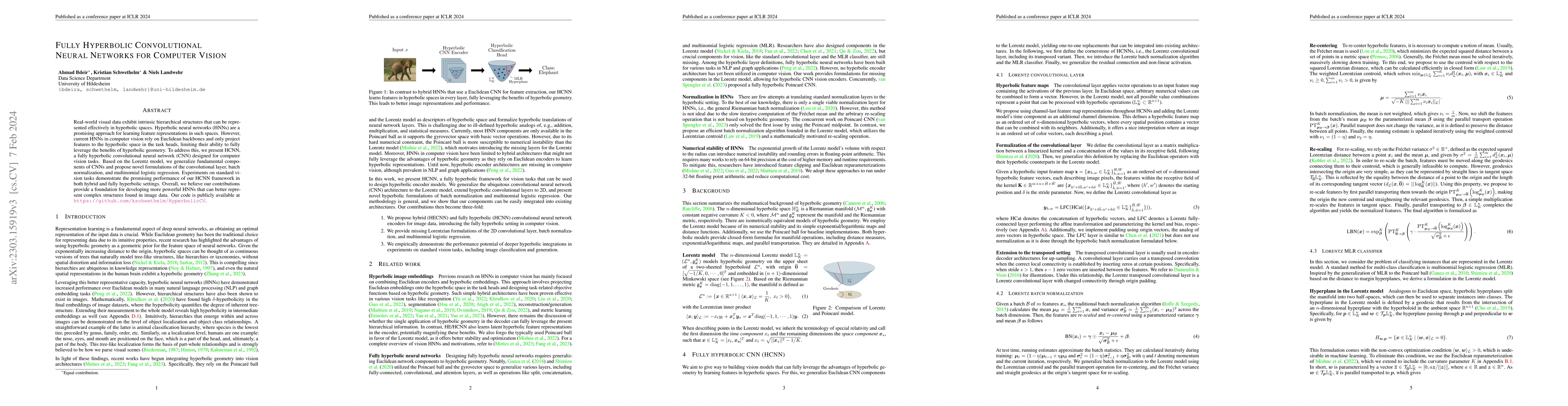 Thumbnail for Fully Hyperbolic Convolutional Neural Networks for Computer Vision