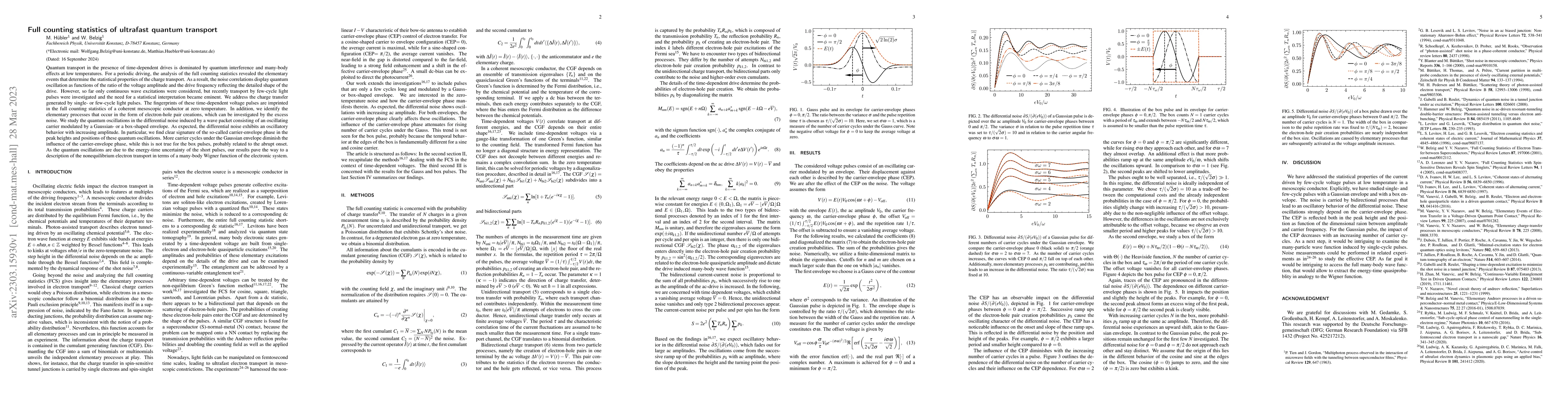 Thumbnail for Full counting statistics of ultrafast quantum transport