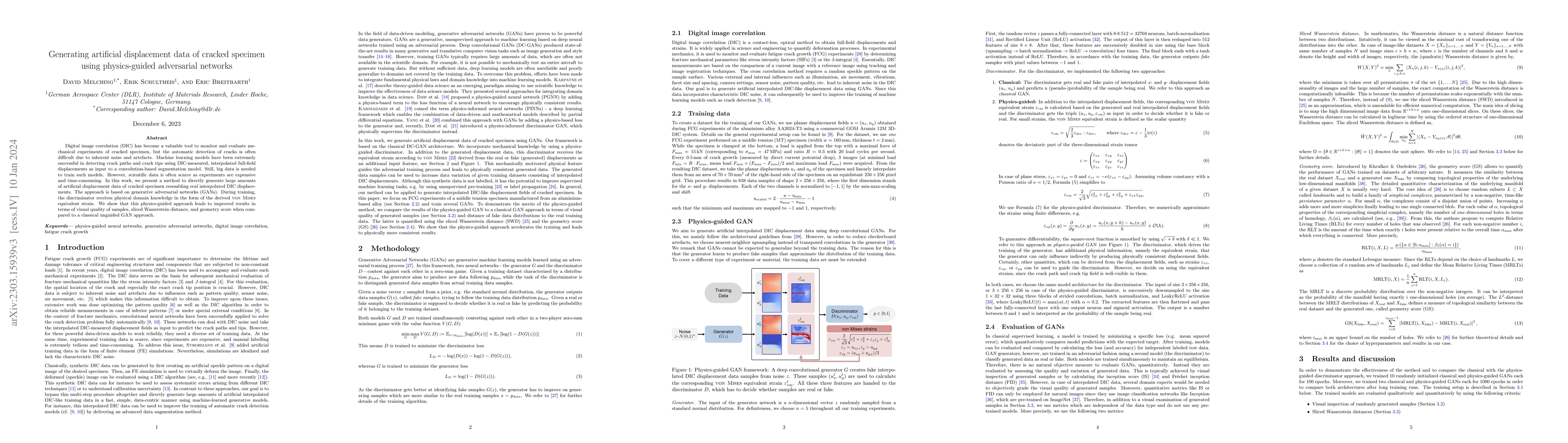 Thumbnail for Generating artificial digital image correlation data using
  physics-guided adversarial networks