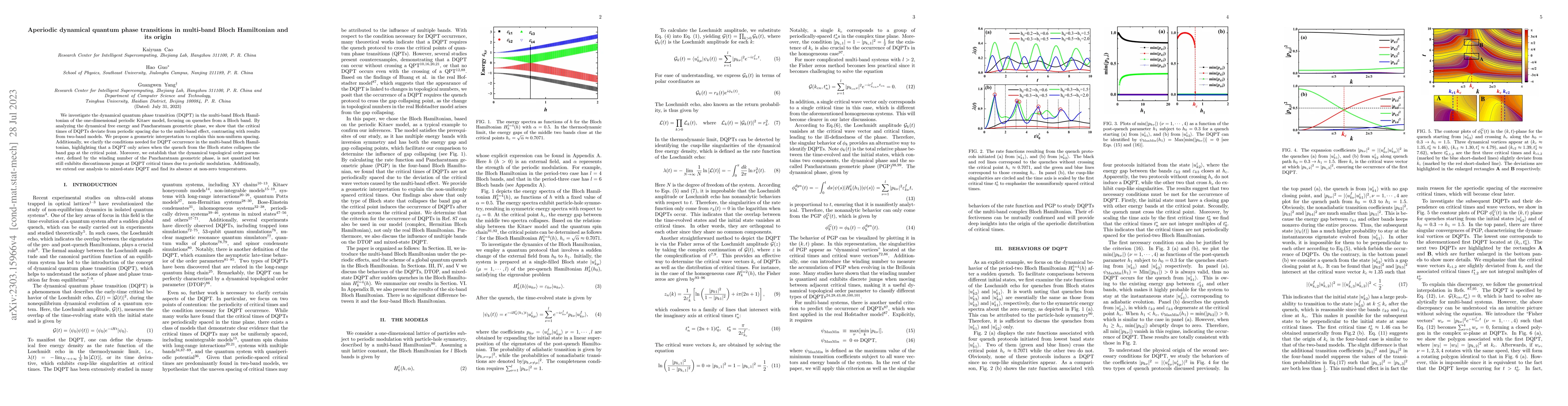 Thumbnail for Aperiodic dynamical quantum phase transitions in multi-band Bloch
  Hamiltonian and its origin