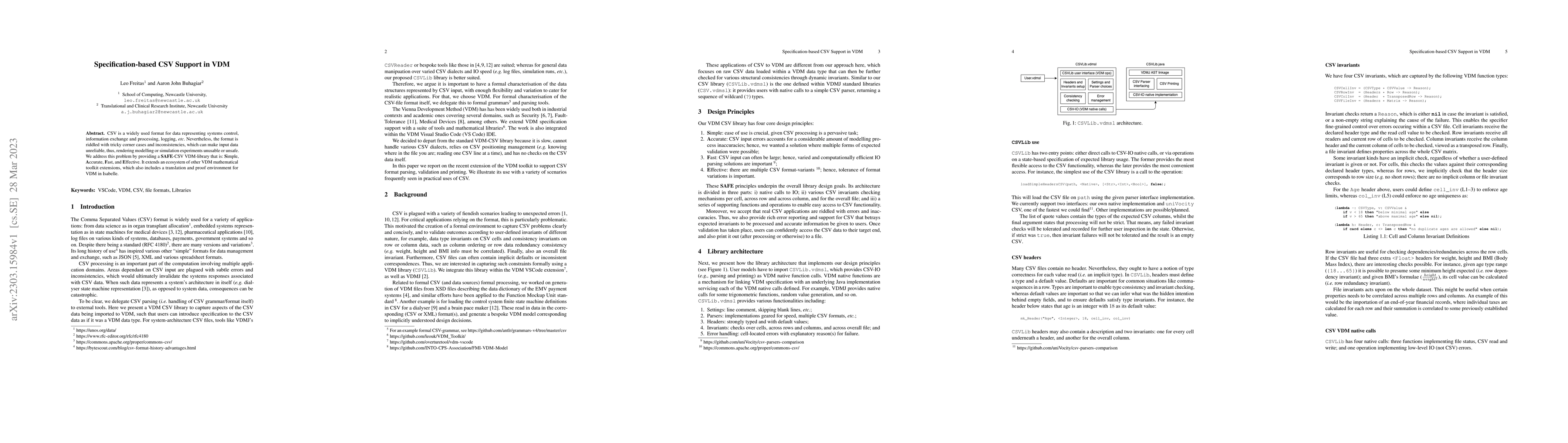 Thumbnail for Specification-based CSV Support in VDM