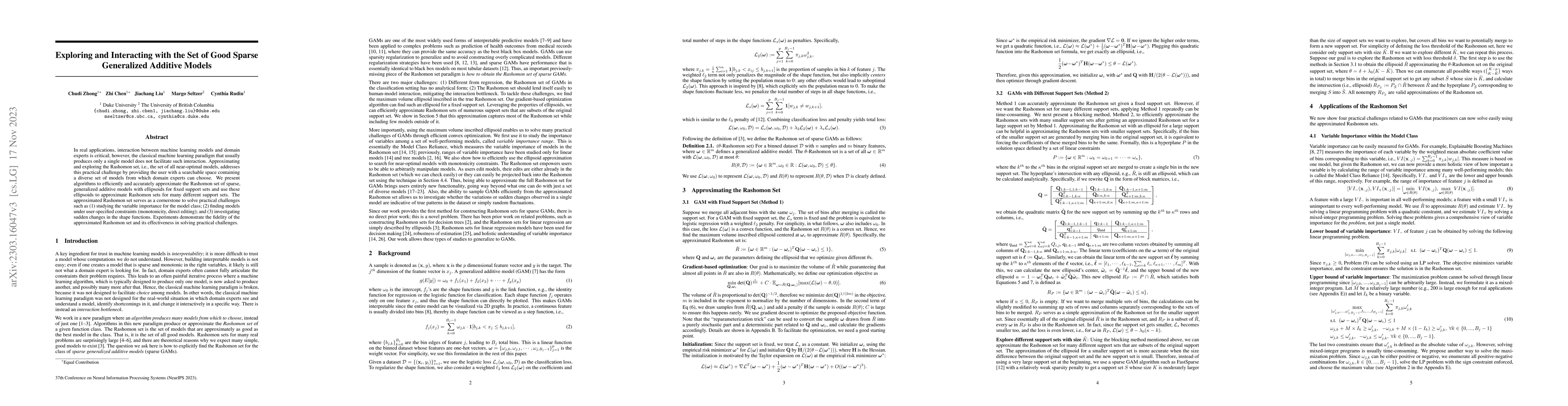 Thumbnail for Exploring and Interacting with the Set of Good Sparse Generalized
  Additive Models