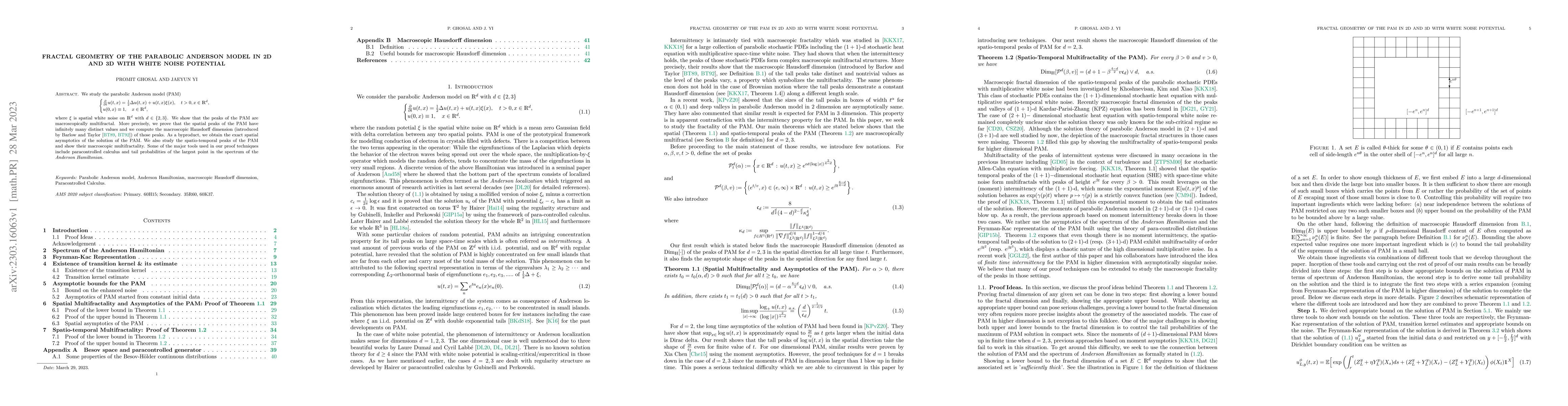 Thumbnail for Fractal geometry of the PAM in 2D and 3D with white noise potential