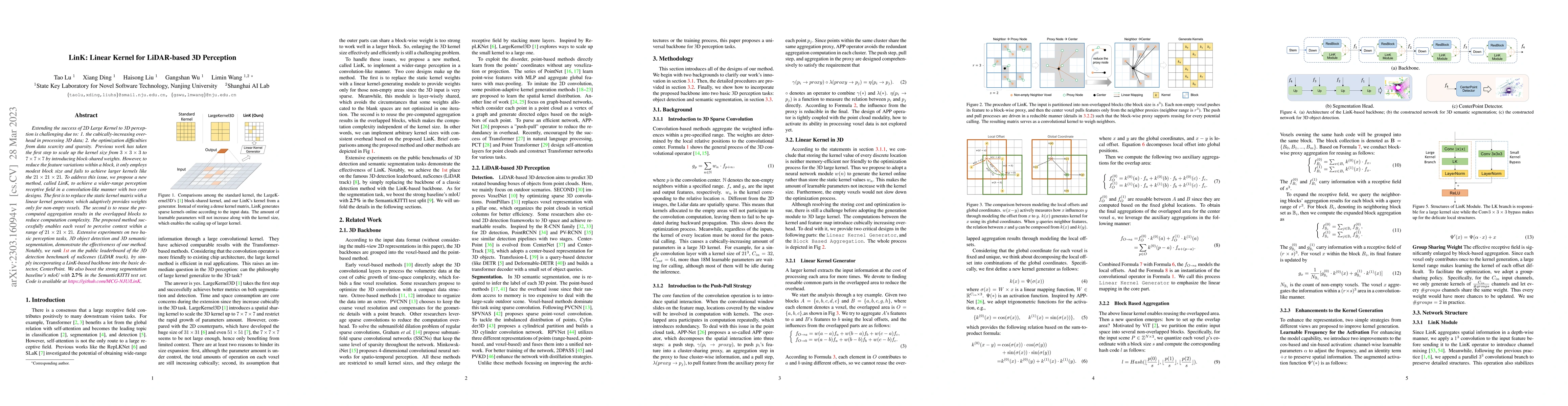 Thumbnail for LinK: Linear Kernel for LiDAR-based 3D Perception
