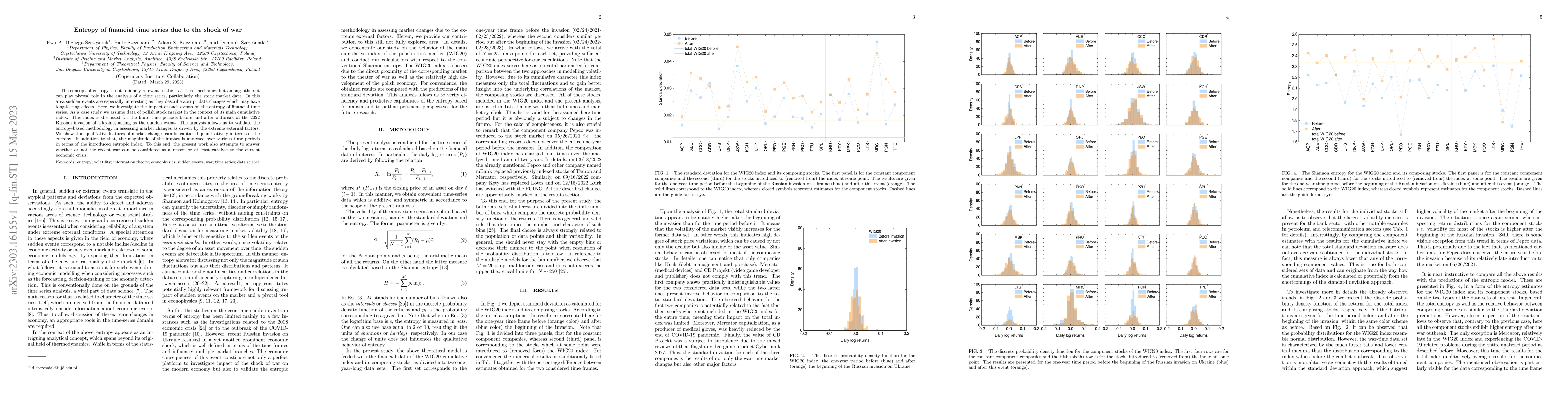 Thumbnail for Entropy of financial time series due to the shock of war
