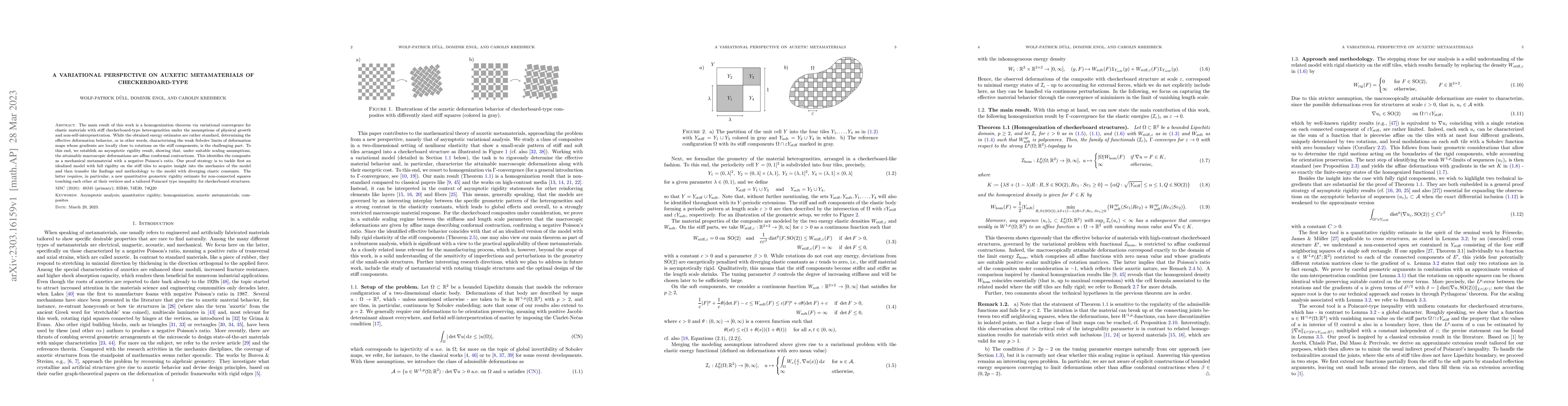 Thumbnail for A variational perspective on auxetic metamaterials of checkerboard-type