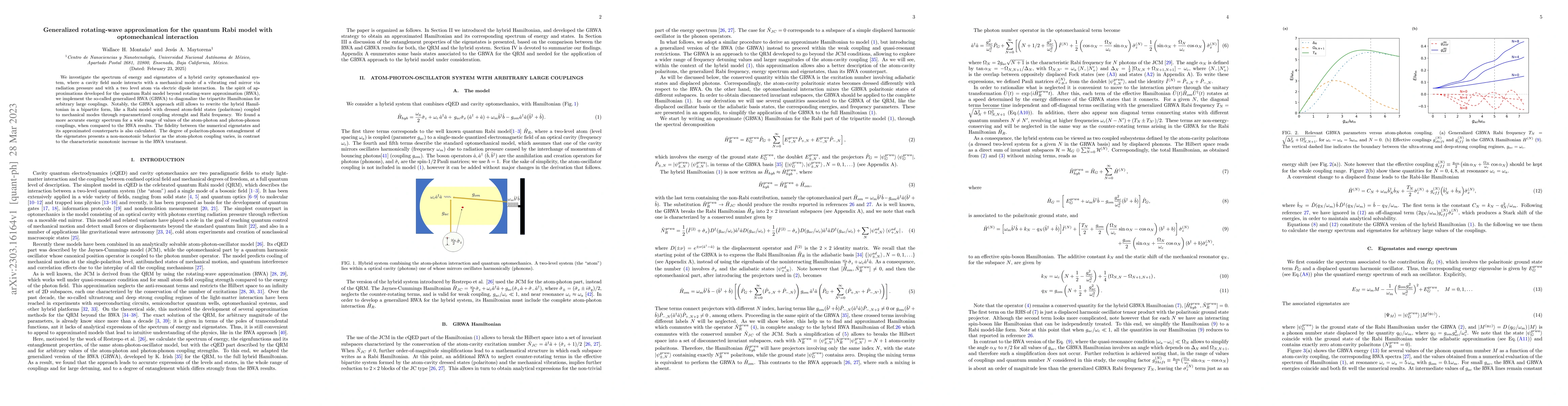 Thumbnail for Generalized rotating-wave approximation for the quantum Rabi model with
  optomechanical interaction