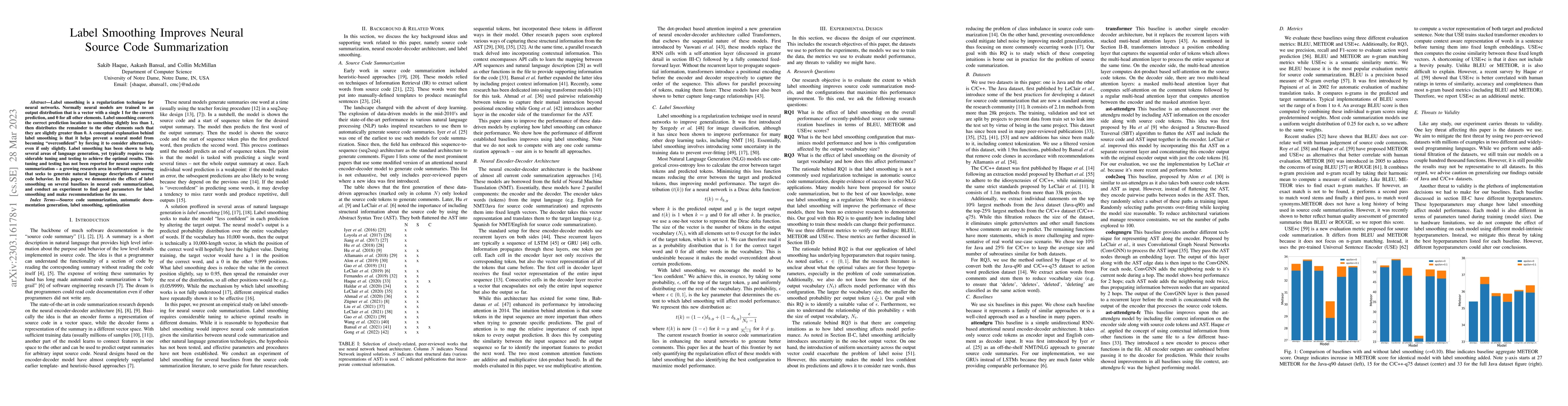 Thumbnail for Label Smoothing Improves Neural Source Code Summarization