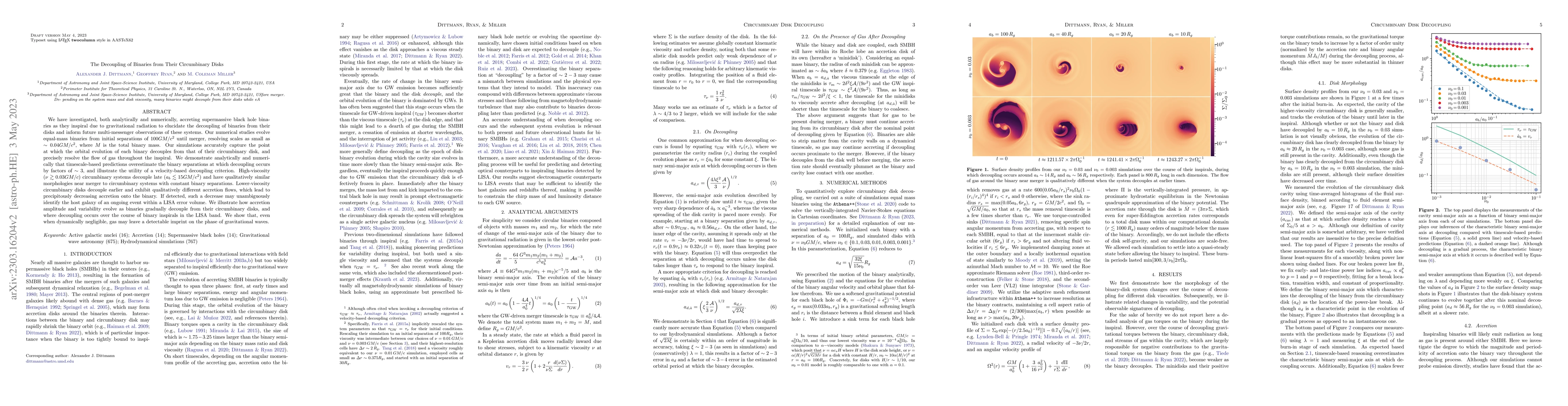 Thumbnail for The Decoupling of Binaries from Their Circumbinary Disks
