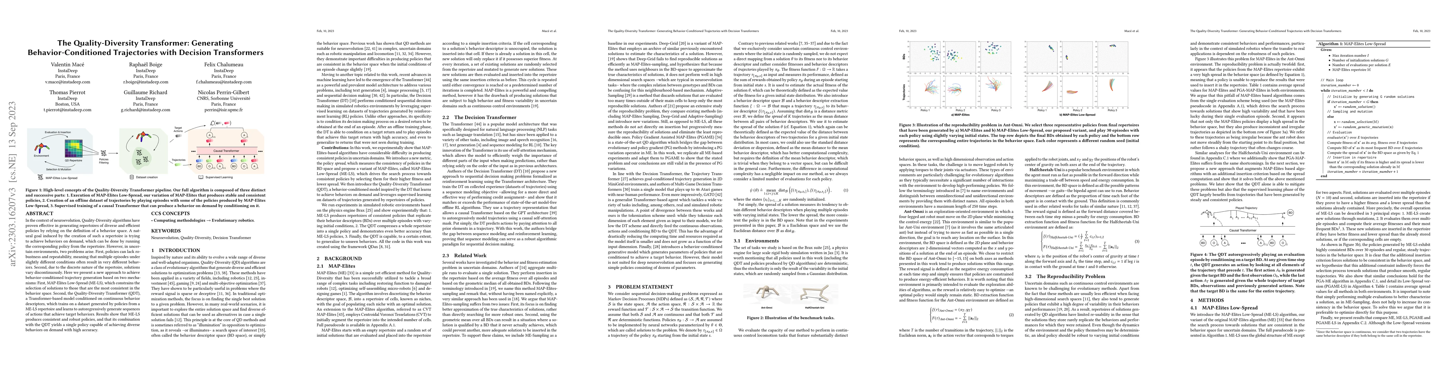 Thumbnail for The Quality-Diversity Transformer: Generating Behavior-Conditioned
  Trajectories with Decision Transformers