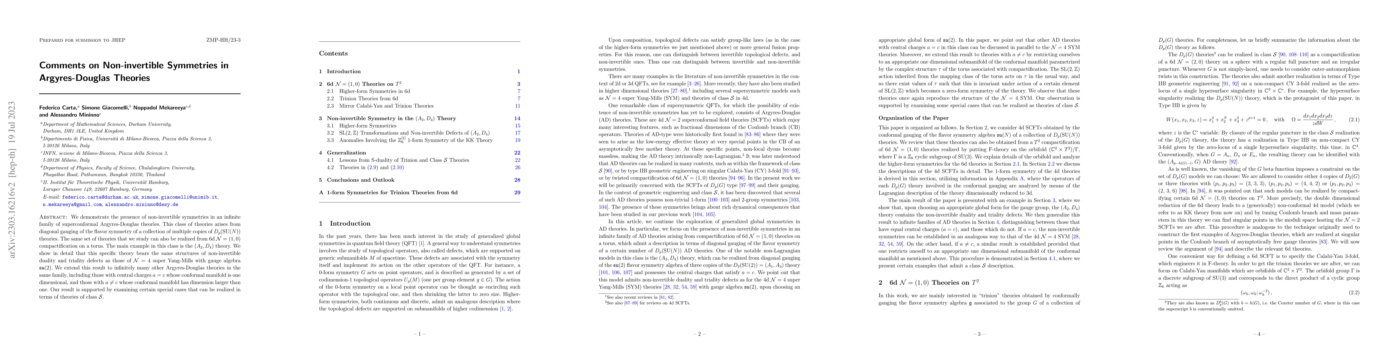 Thumbnail for Comments on Non-invertible Symmetries in Argyres-Douglas Theories