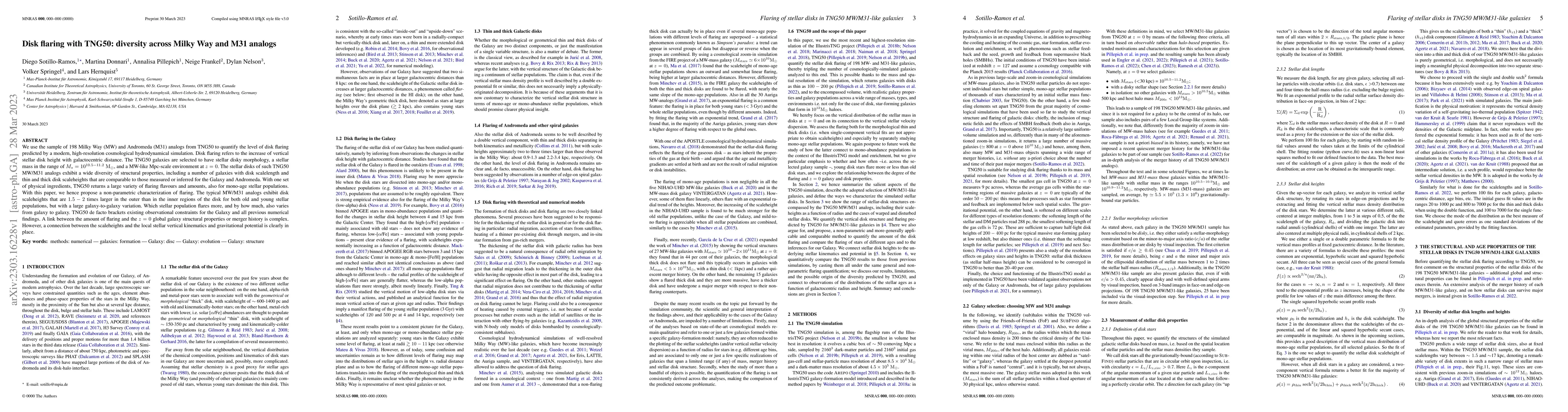 Thumbnail for Disk flaring with TNG50: diversity across Milky Way and M31 analogs