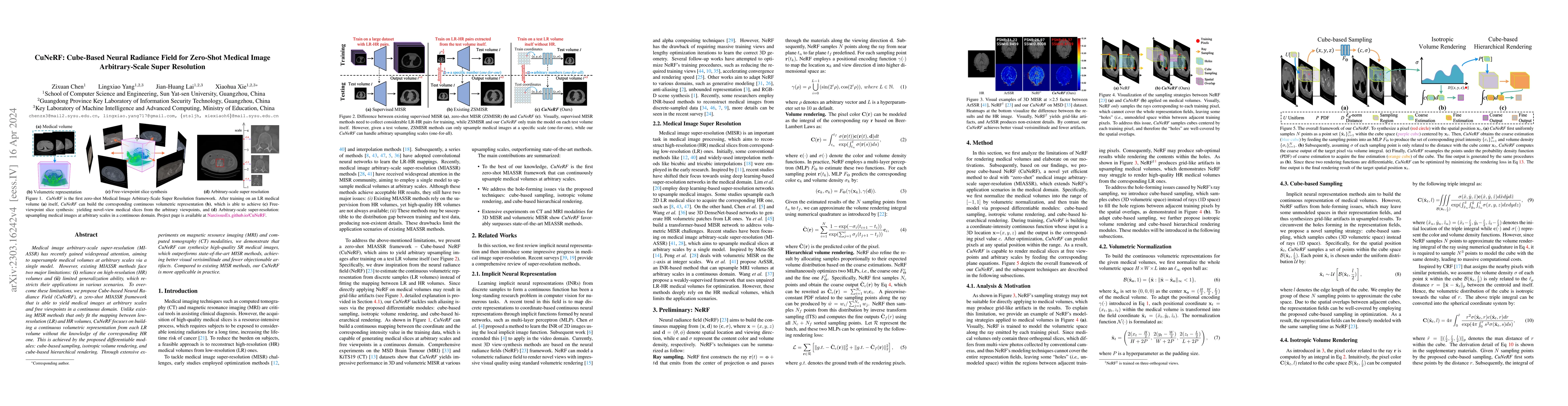 Thumbnail for CuNeRF: Cube-Based Neural Radiance Field for Zero-Shot Medical Image
  Arbitrary-Scale Super Resolution
