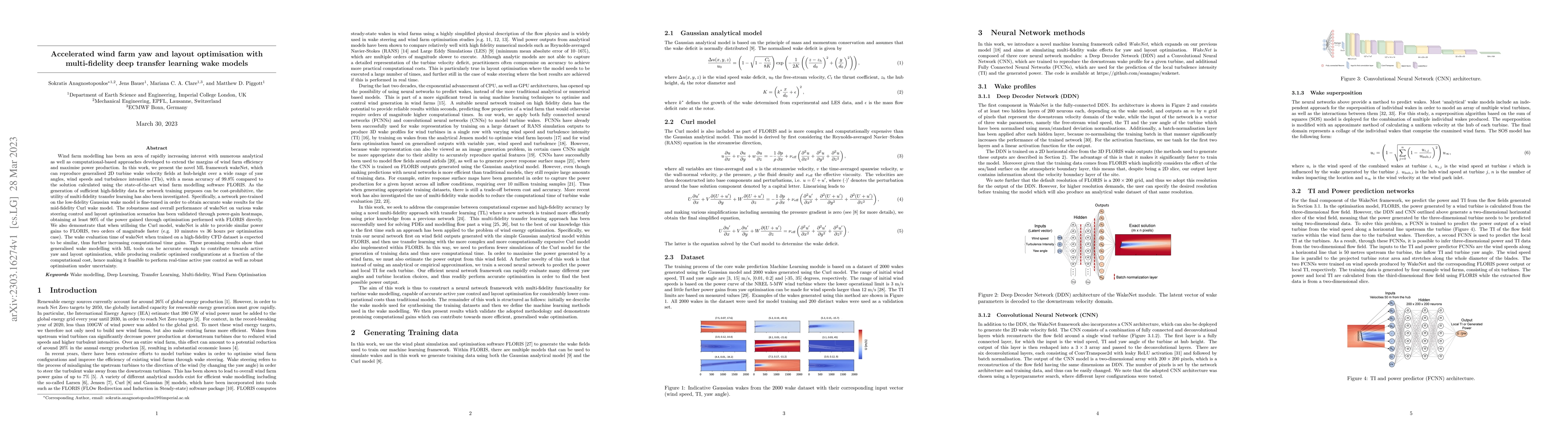 Thumbnail for Accelerated wind farm yaw and layout optimisation with multi-fidelity
  deep transfer learning wake models