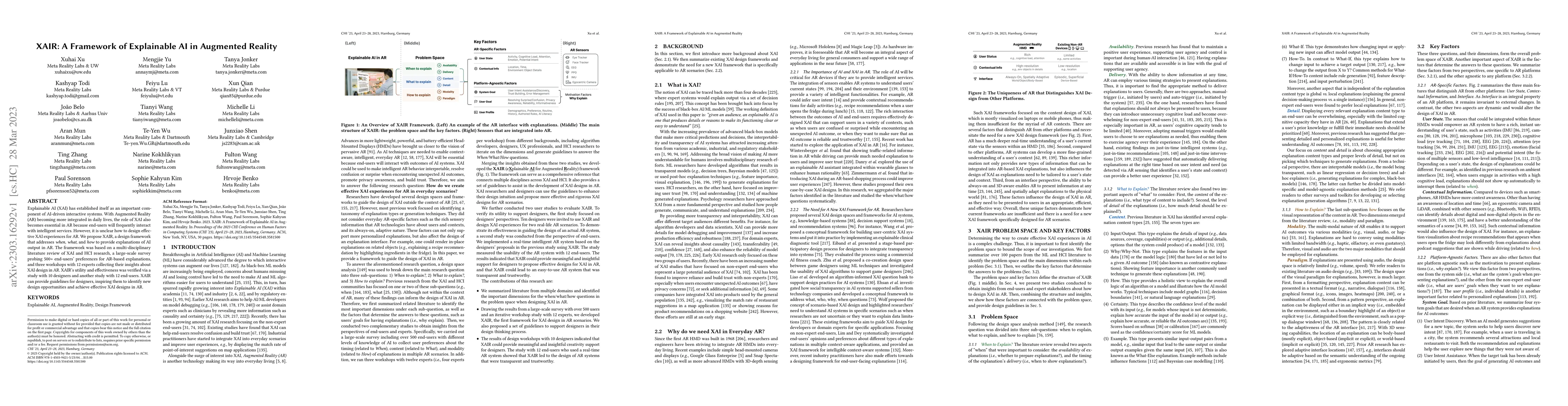 Thumbnail for XAIR: A Framework of Explainable AI in Augmented Reality