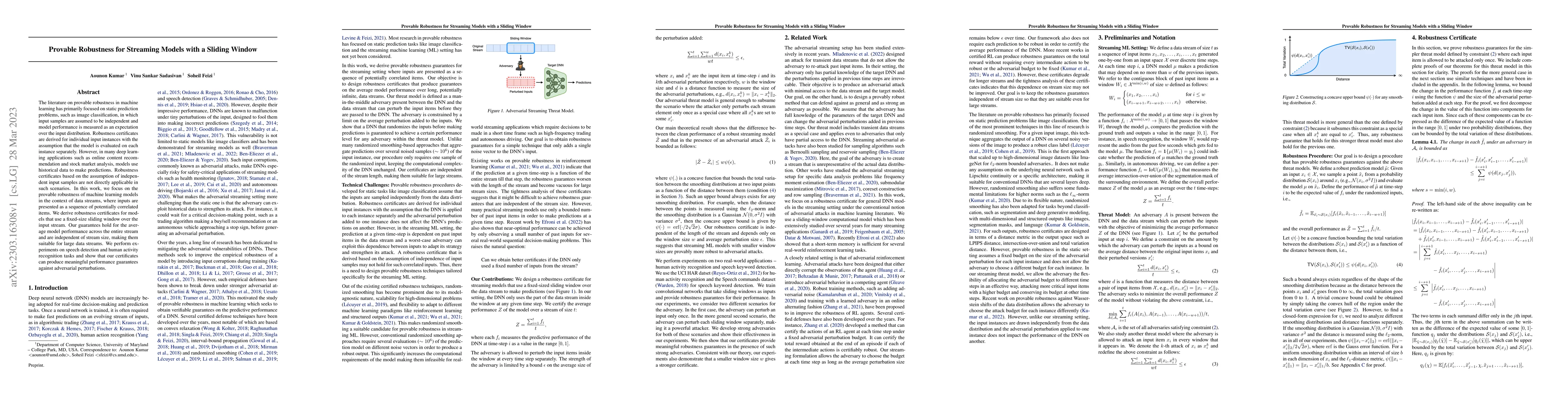 Thumbnail for Provable Robustness for Streaming Models with a Sliding Window