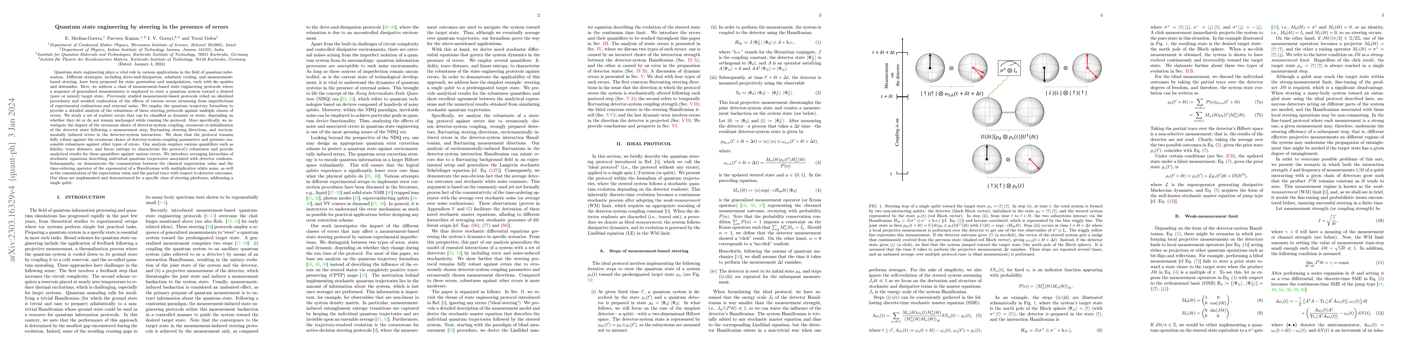 Thumbnail for Quantum state engineering by steering in the presence of errors