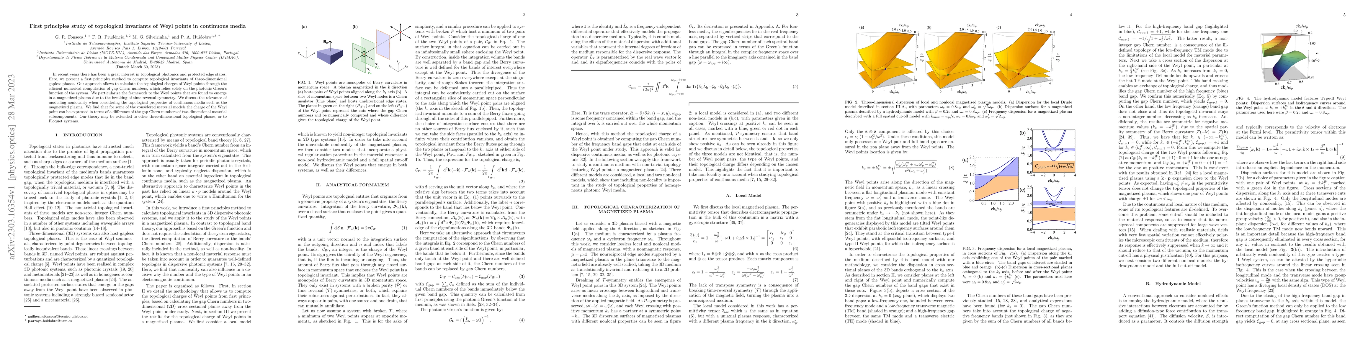 Thumbnail for First principles study of topological invariants of Weyl points in
  continuous media