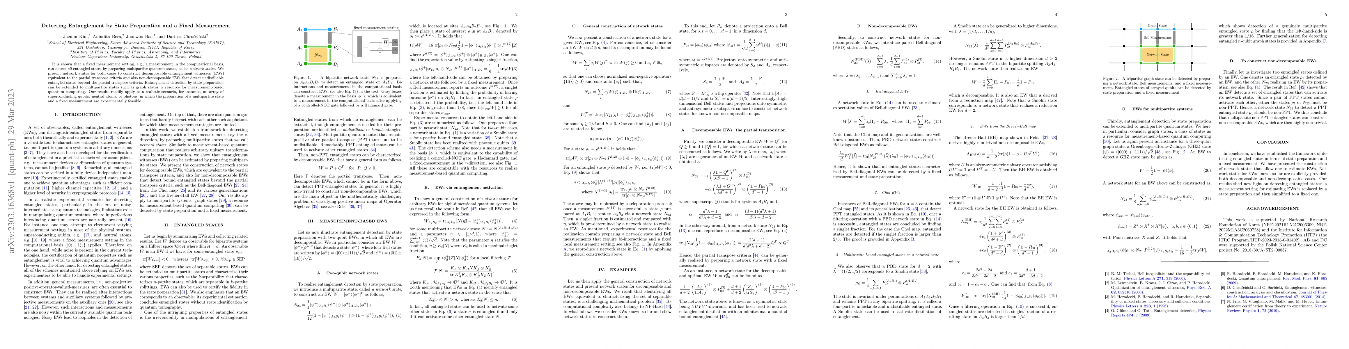 Thumbnail for Detecting Entanglement by State Preparation and a Fixed Measurement